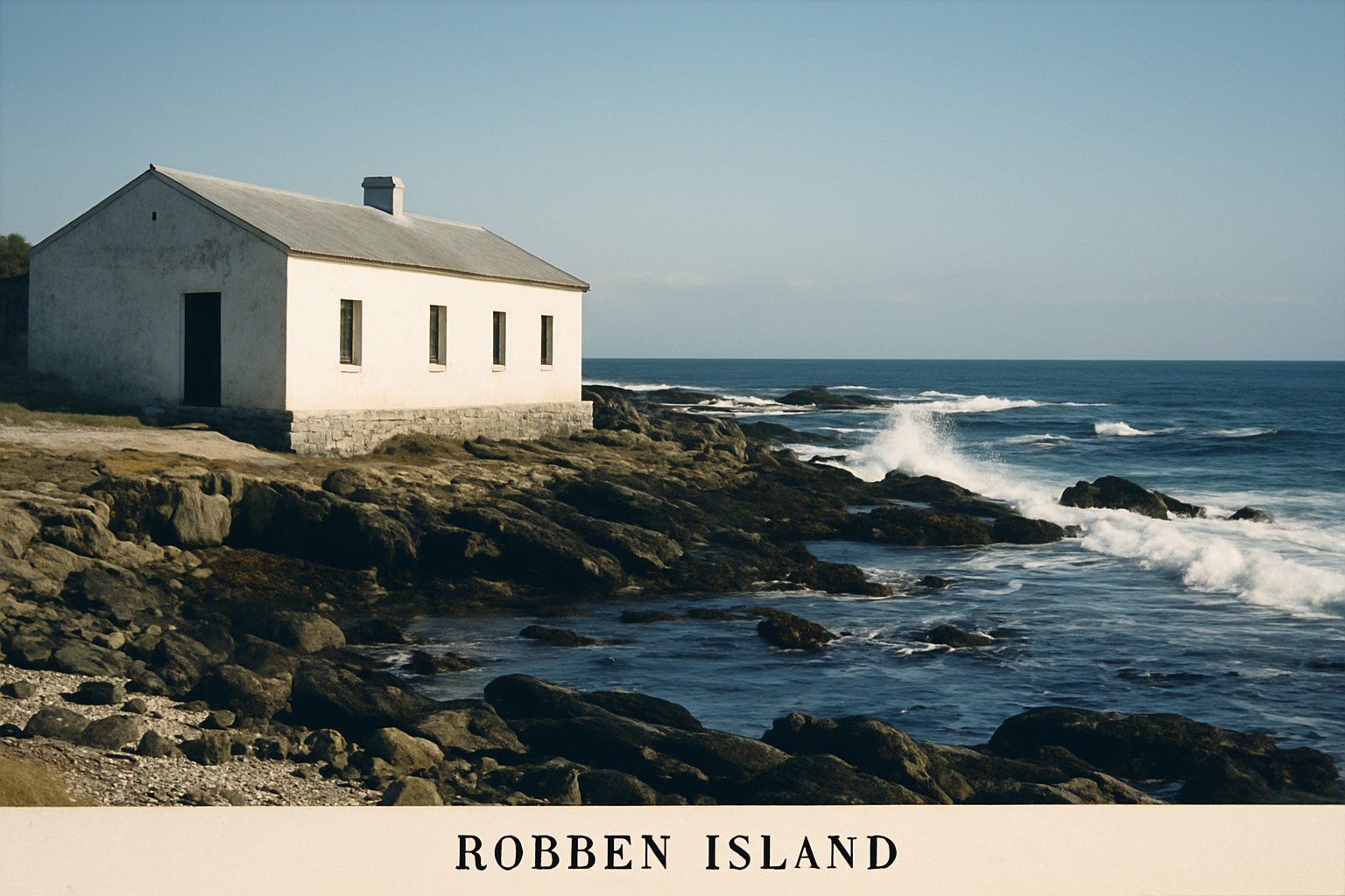 Robben Island heritage site with coastal views