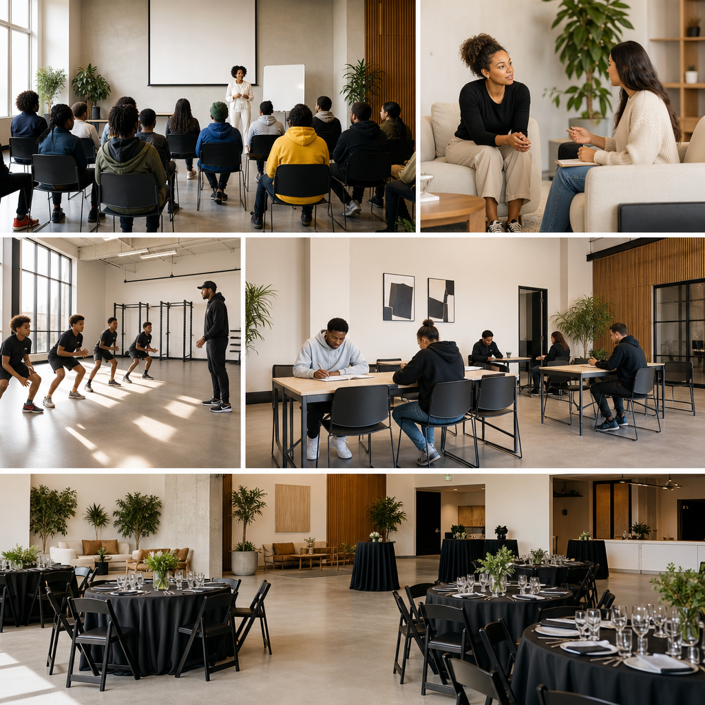 Academy and community programming spaces at The Grid