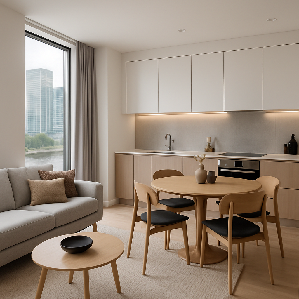 Apartment interior in Canary Wharf