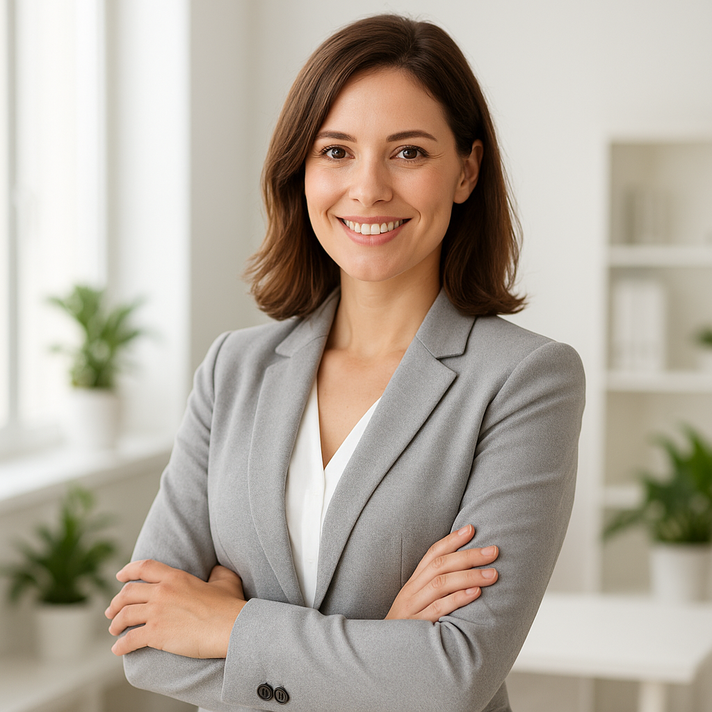 Portrait of real estate agent Olha Melnyk