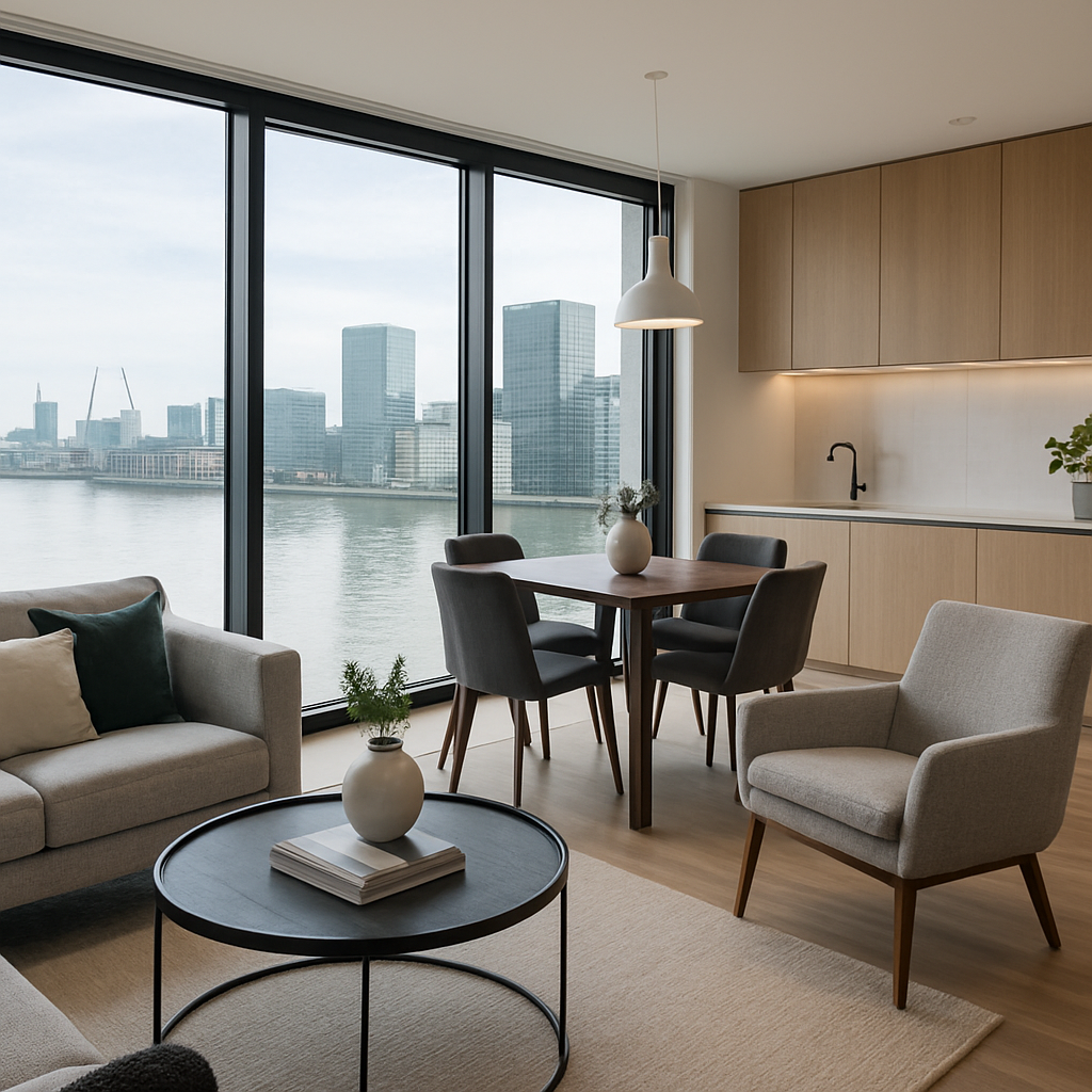 Apartment interior in Canary Wharf