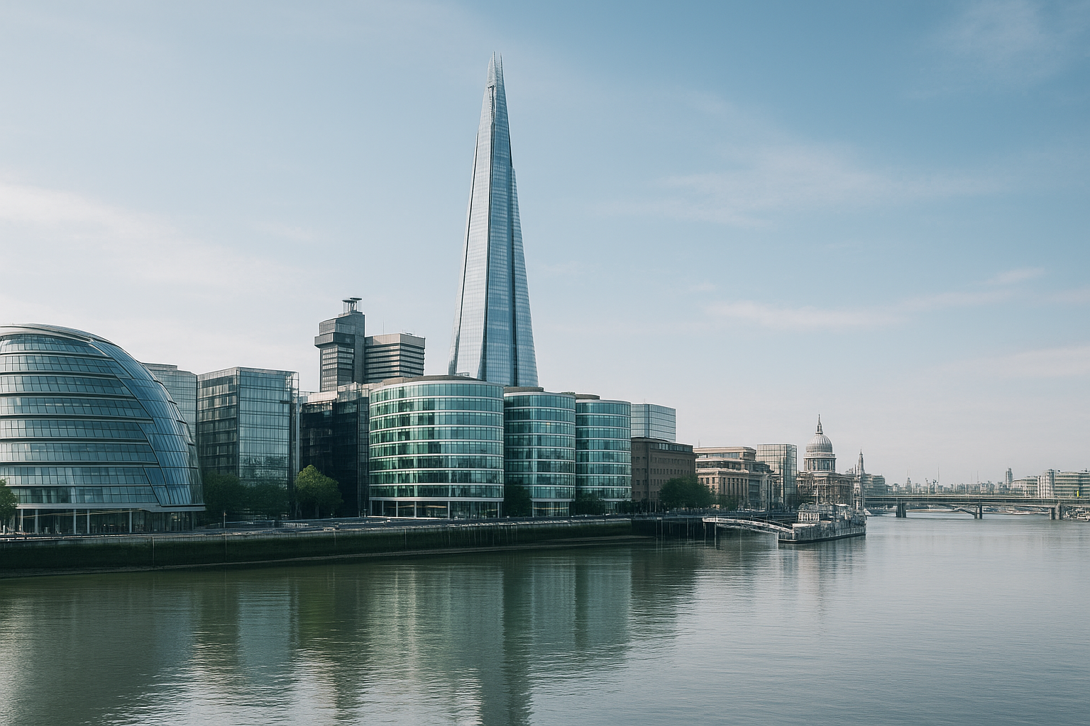 London skyline with the River Thames