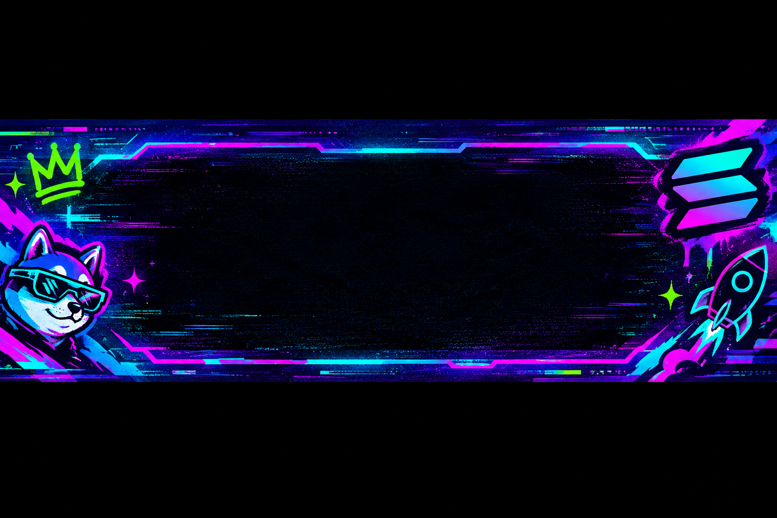 Wide placeholder meme banner with neon glitch accents and a retro web-punk feel