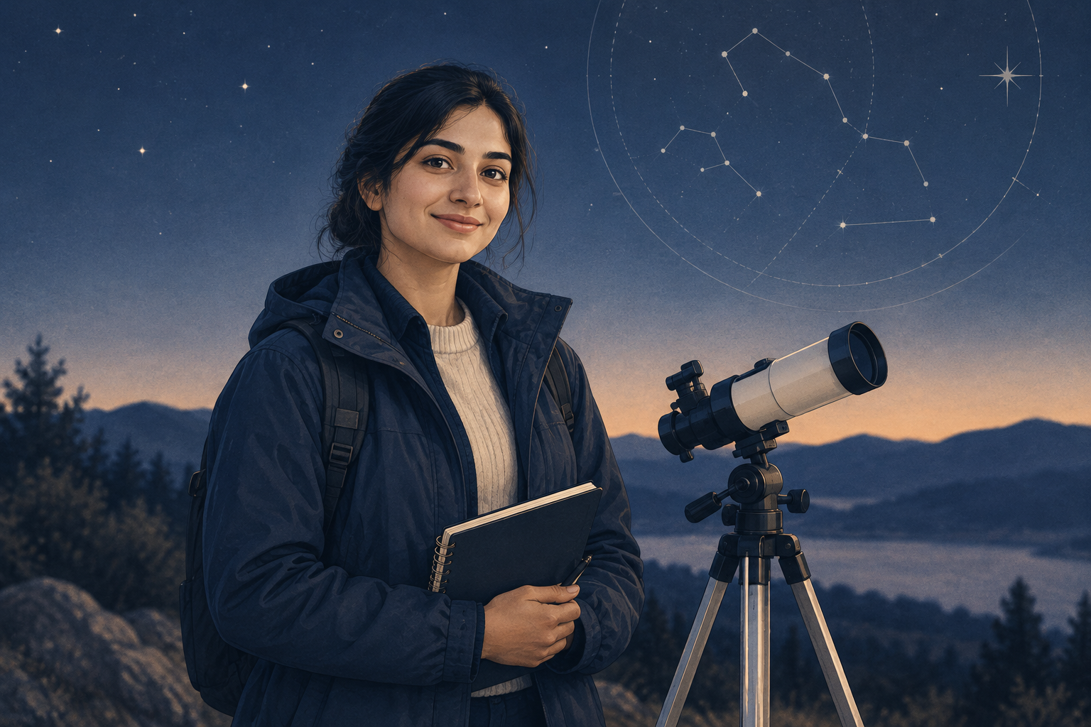 Portrait illustration of Sana Iqbal, Constellation guide volunteer