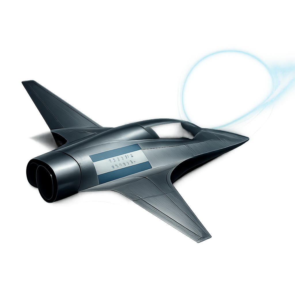 Sleek futuristic silver spacecraft crossing the scene with a clearly visible Honduras flag motif in cyan-white-cyan near the cockpit