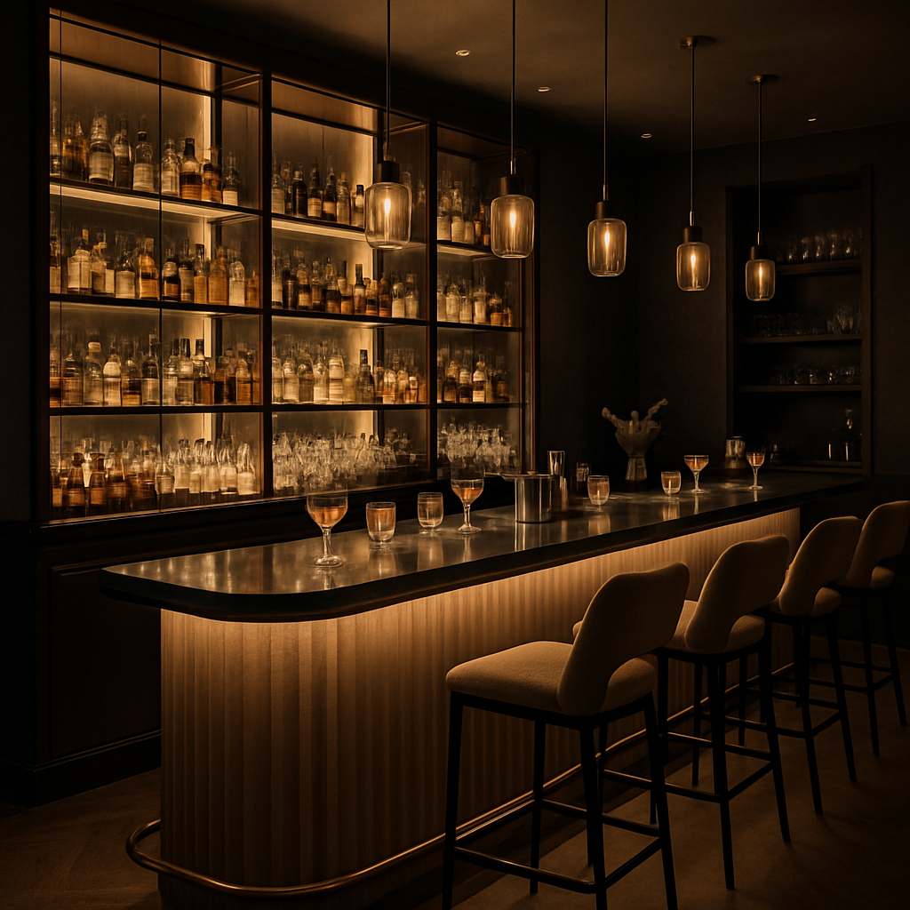 Bar de moda con coctelería contemporánea y ambiente sofisticado