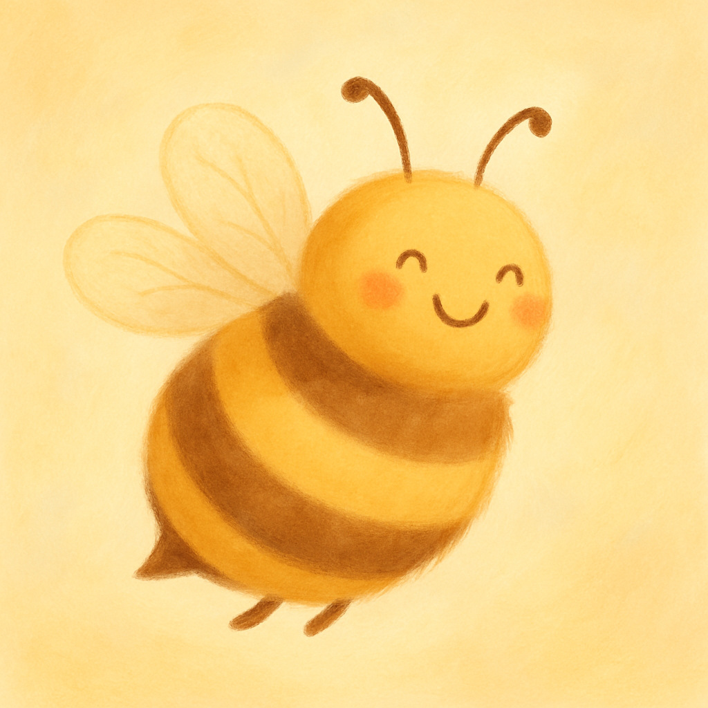 Playful bumble bee in flight