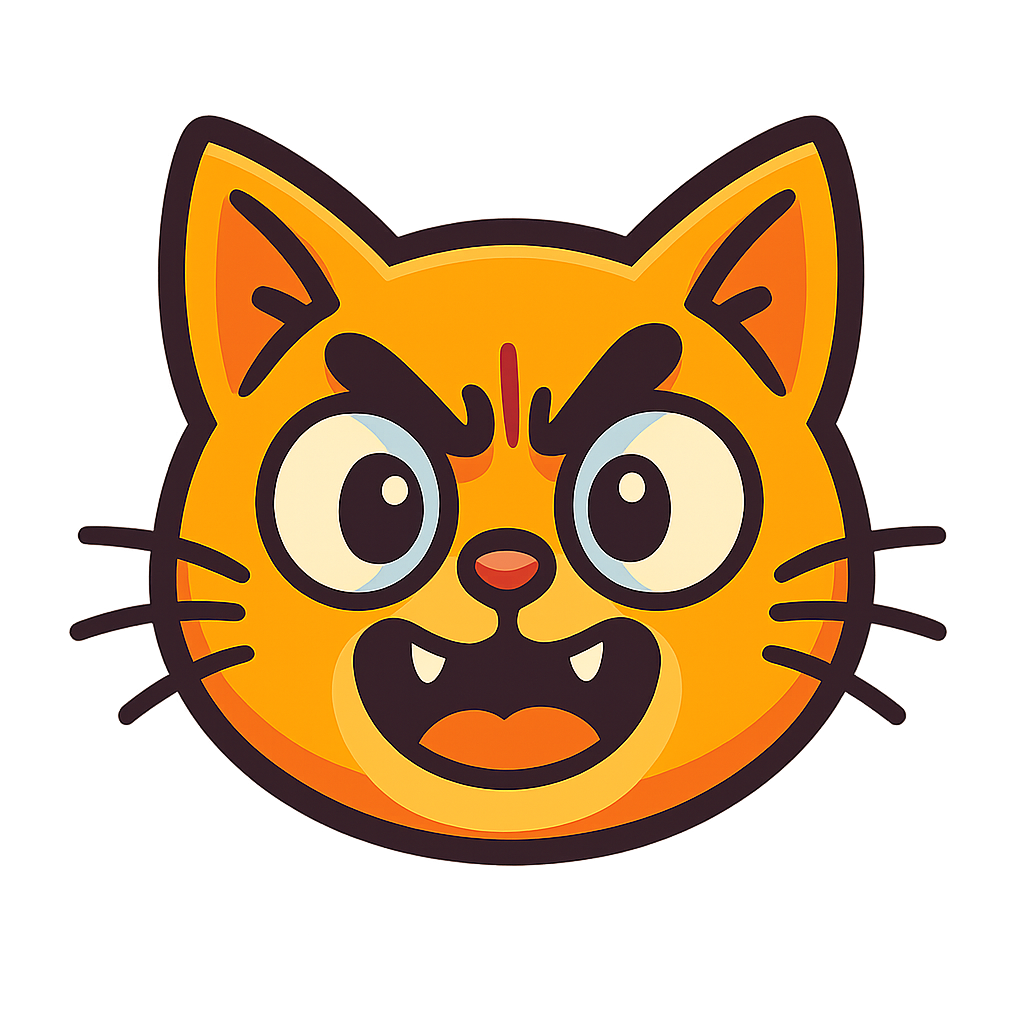 Cartoon Angry Cats logo