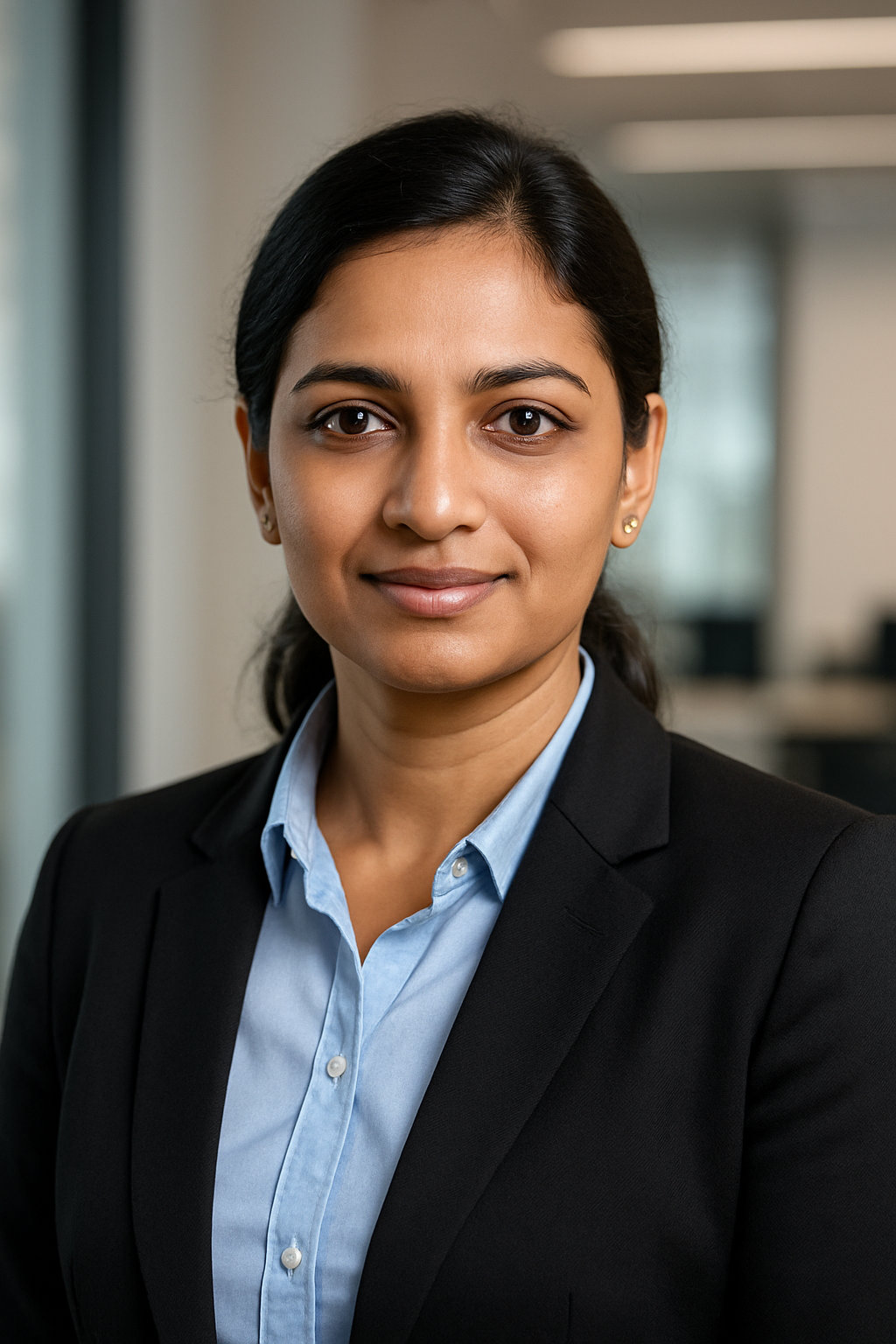 Professional portrait of Meera Nair, Platform Specialist