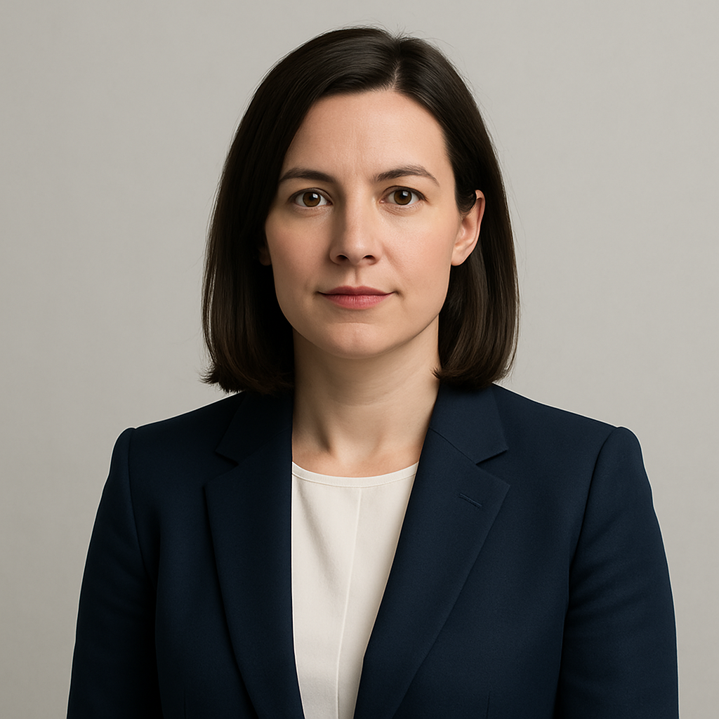 Professional portrait of Amelia Hart, Chief Executive Officer