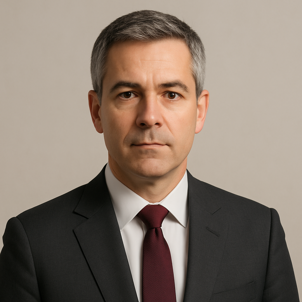 Professional portrait of Marcus Leclerc, Head of Compliance and Operations