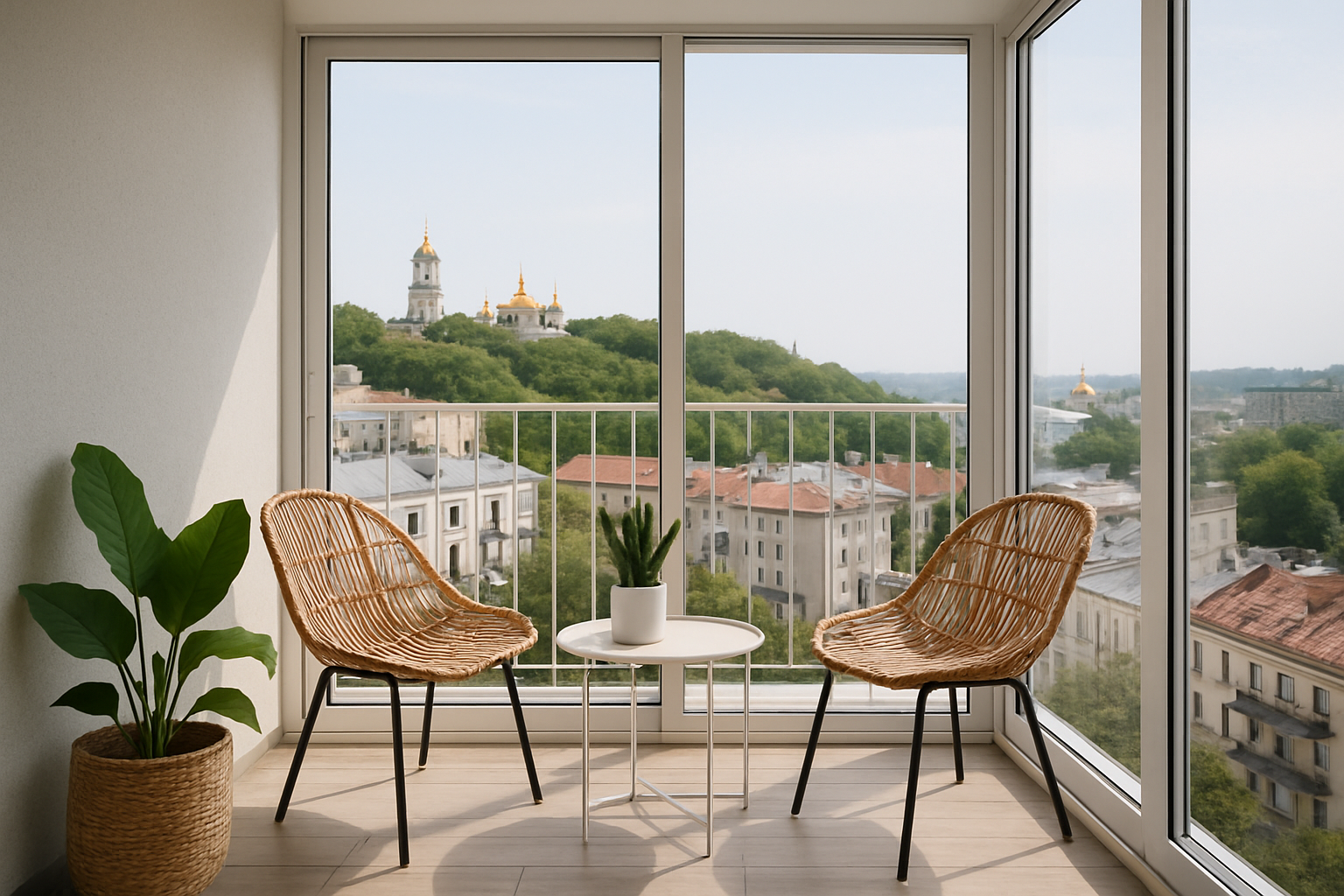 Balcony view over Kyiv