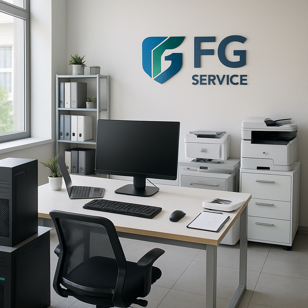 Ambiente comercial atendido pela FG Service, destacando organização e equipamentos modernos