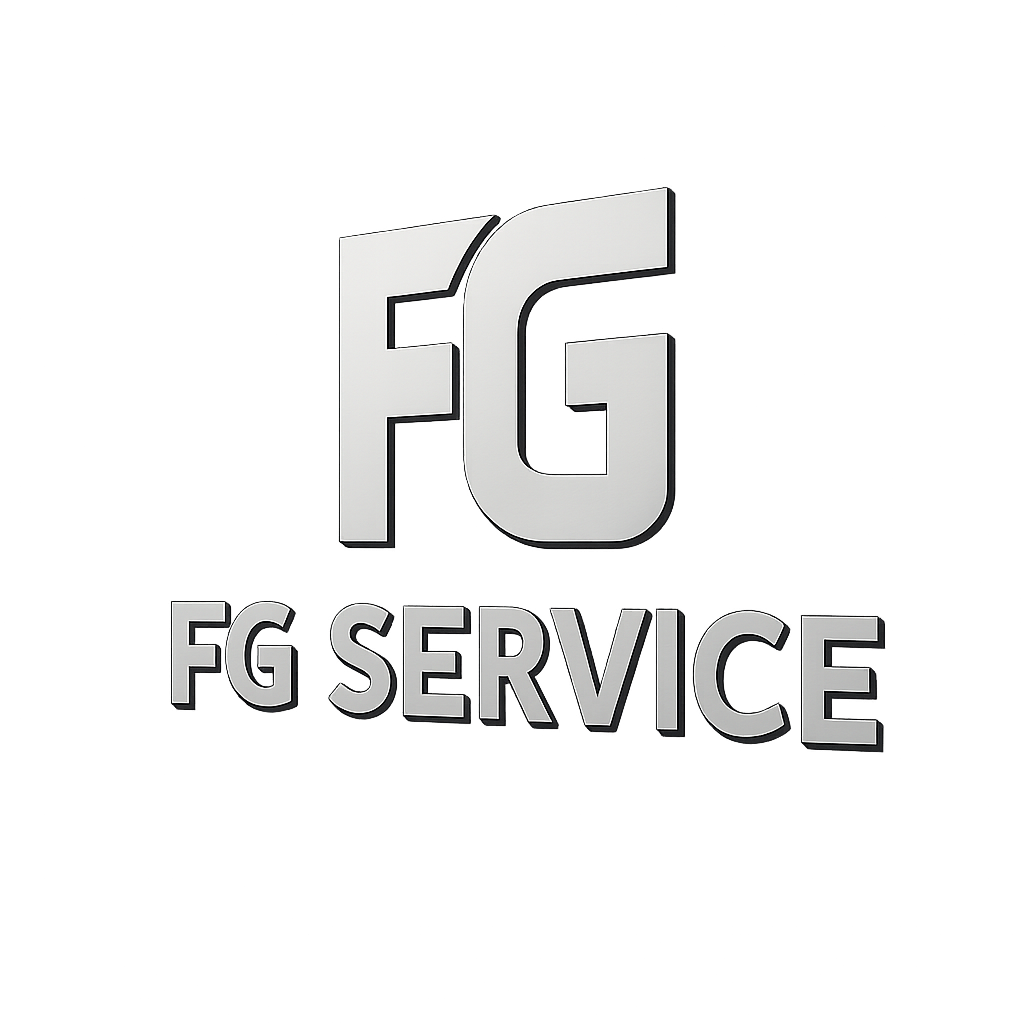 Fachada ou logo da FG Service em ambiente corporativo, transmitindo confiança