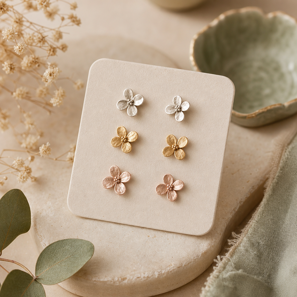 Petal Stud Set handmade jewelry product photo