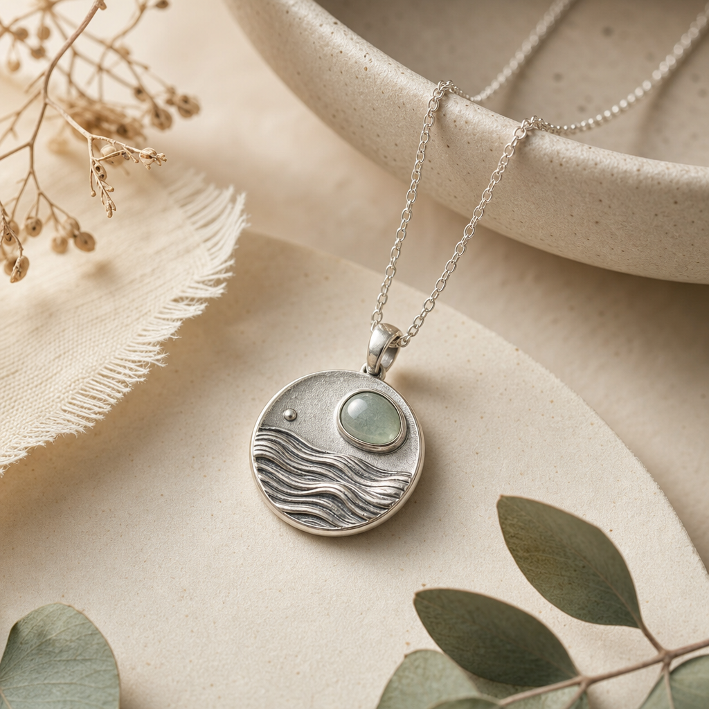 Quiet Tide Pendant handmade jewelry product photo