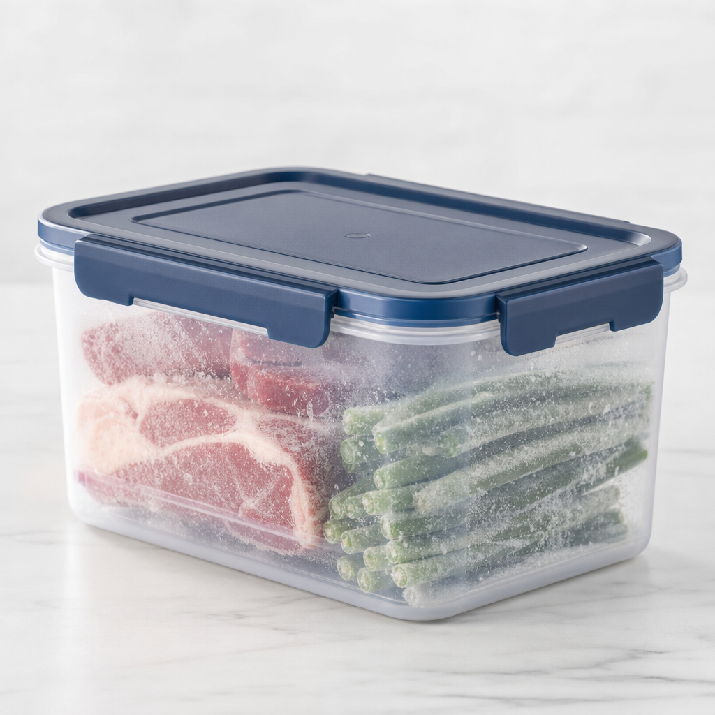 Freezer-grade box with thick walls