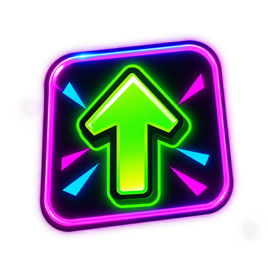 Small editable neon placeholder icon for the Pump.fun button