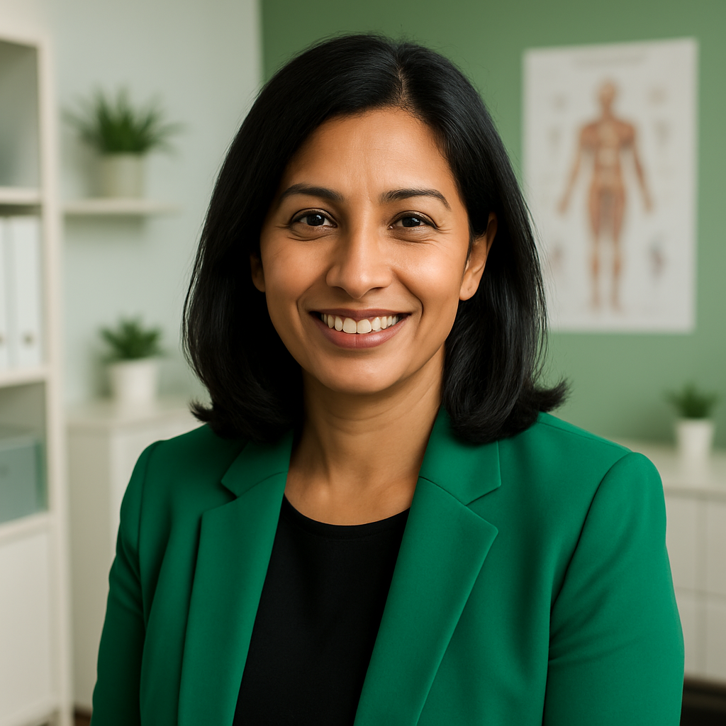 Portrait of Priya Patel, Head of Marketing at HealthSync