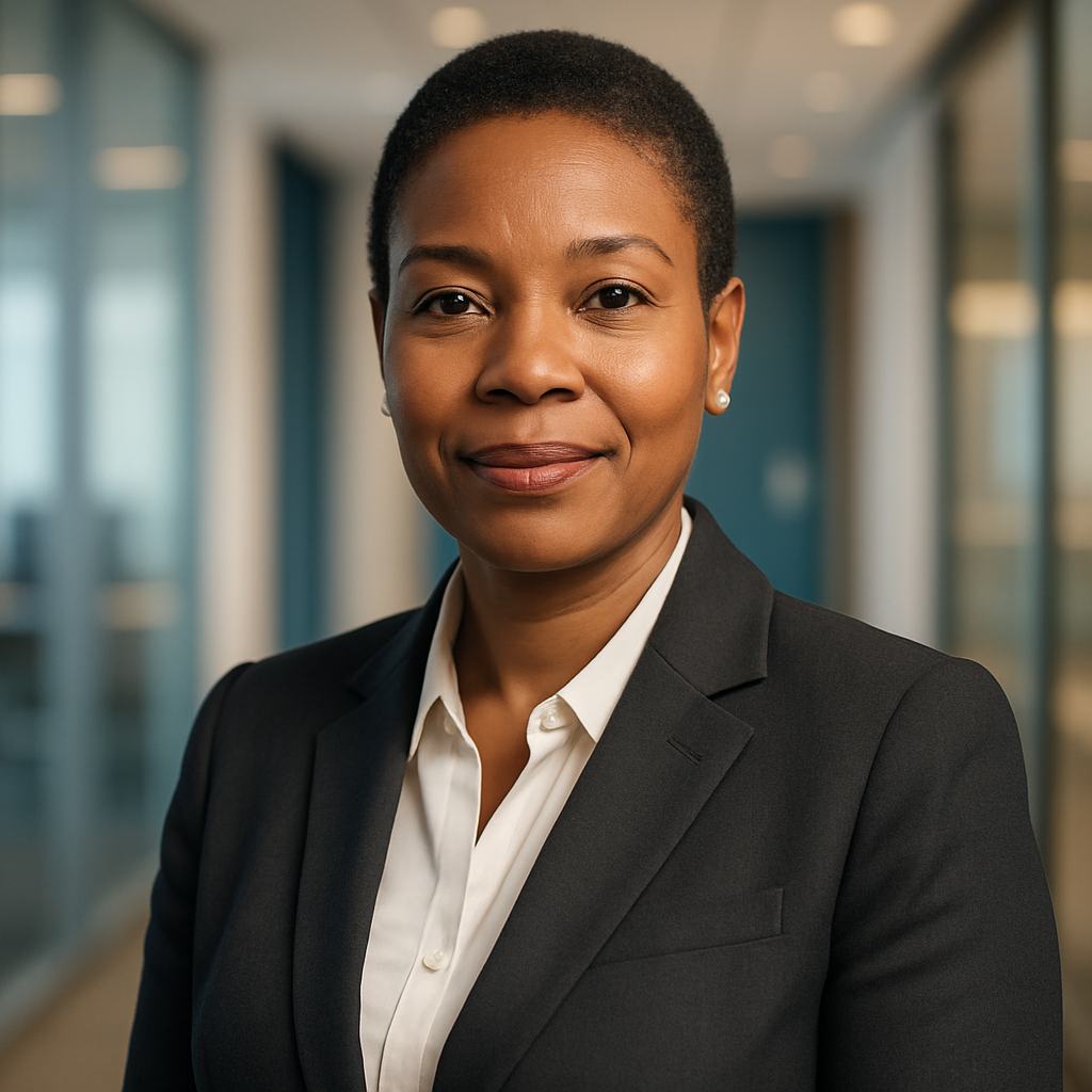 Portrait of Sarah Mitchell, CEO of EnterpriseX