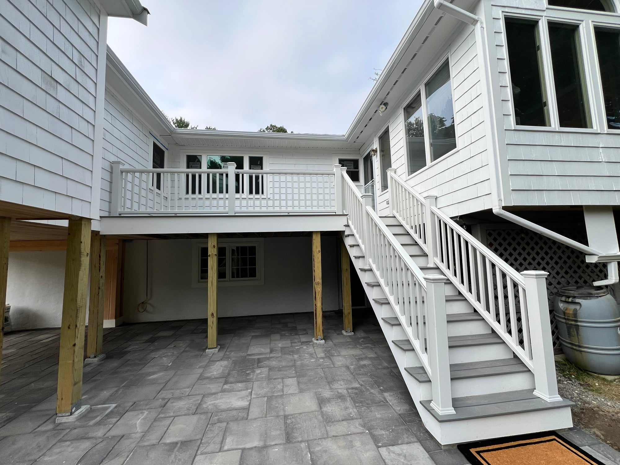 Modern Cape Cod home addition in Canton, MA with clean architectural lines