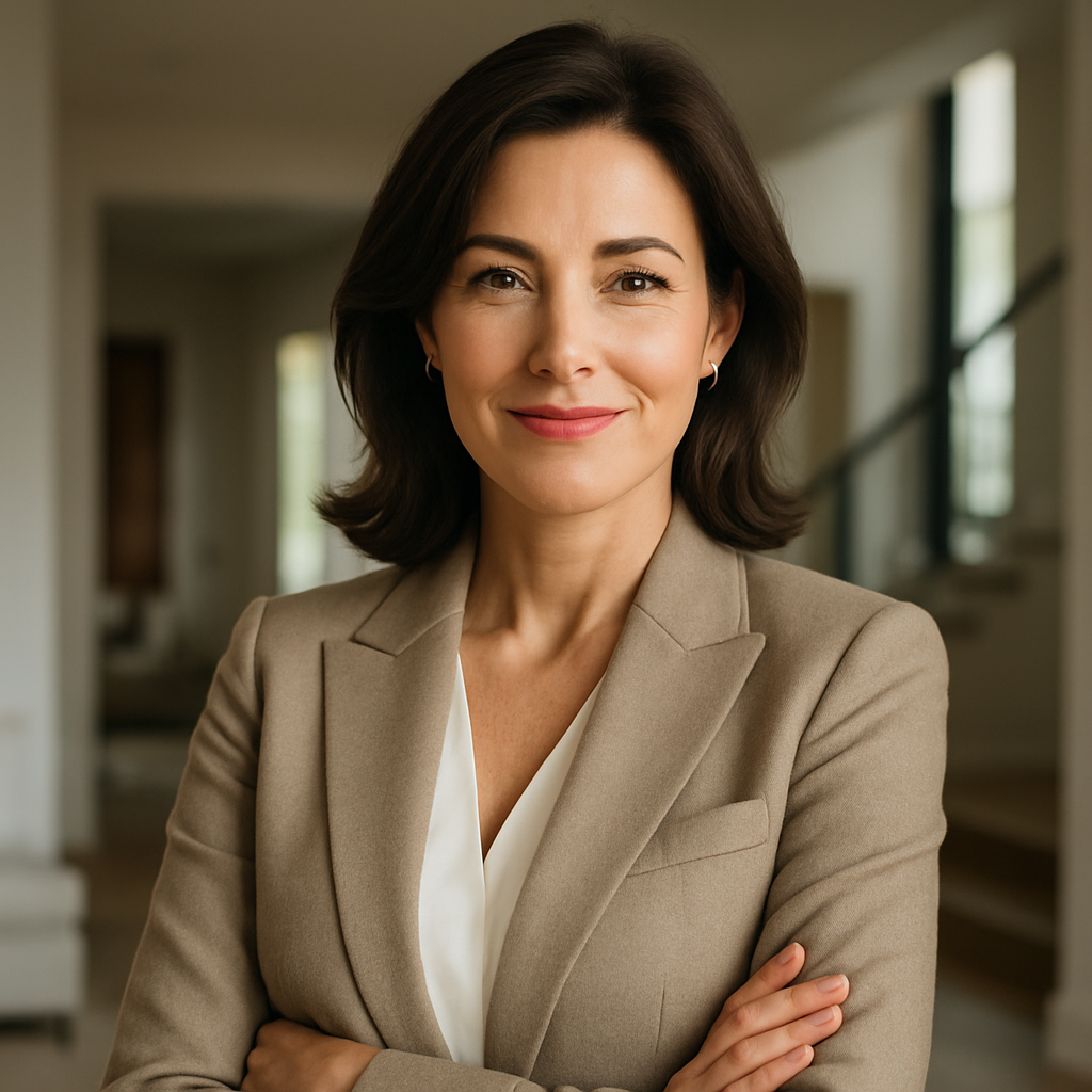 Portrait of satisfied homeowner