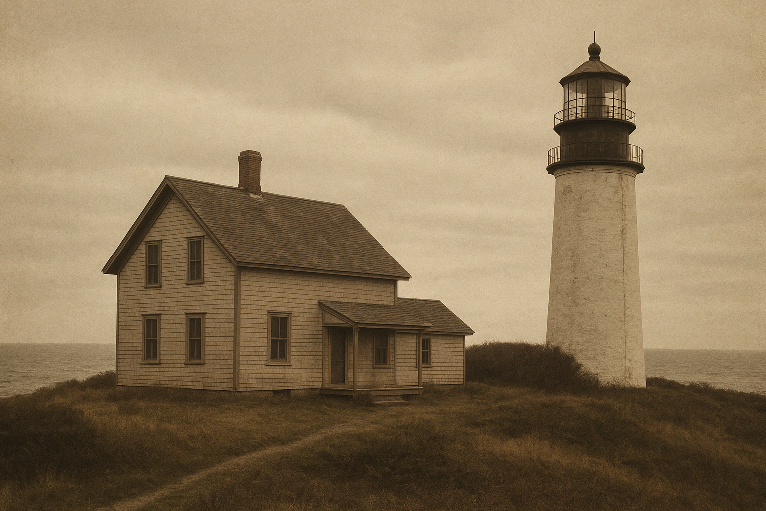 Keeper’s Dwelling archival lighthouse photograph