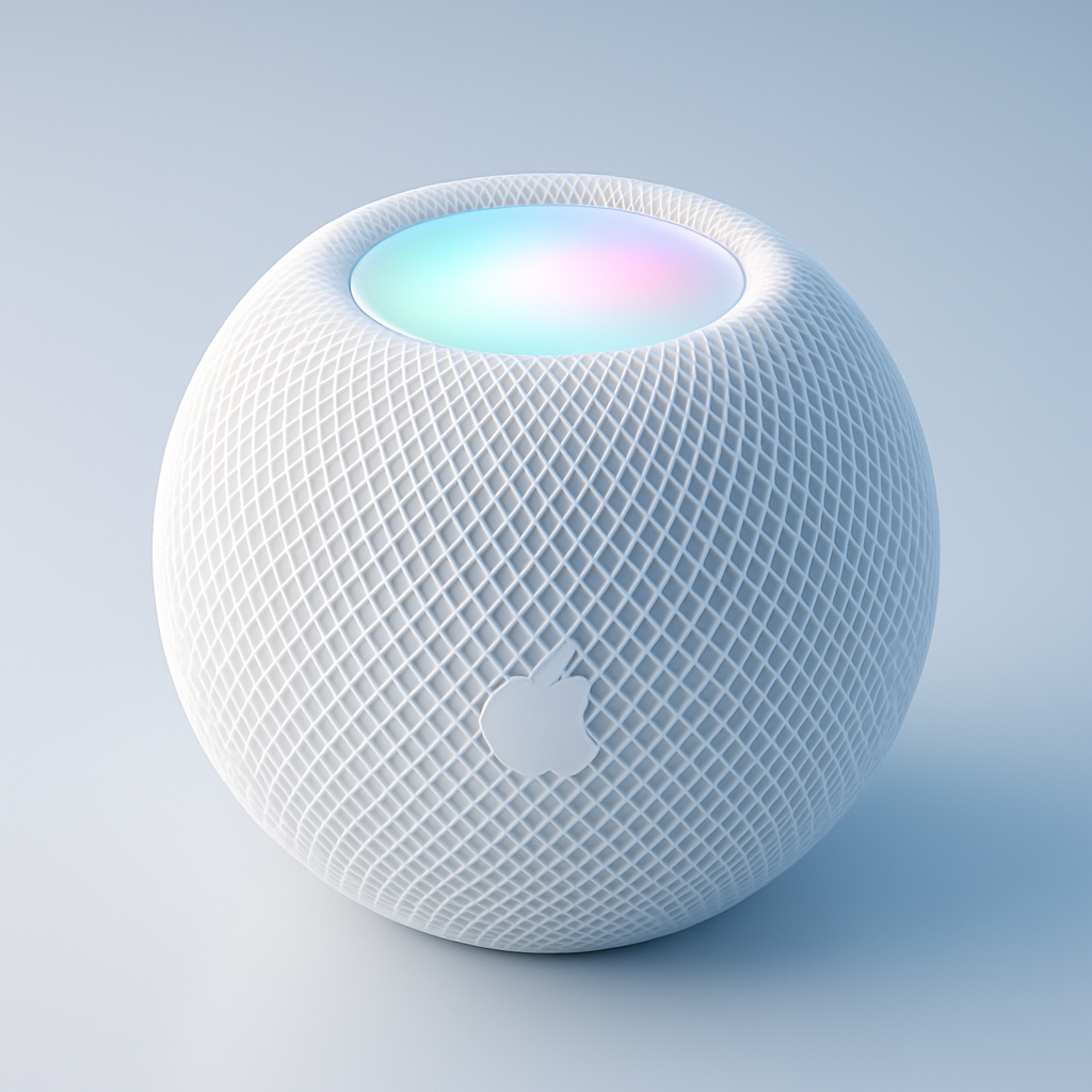 HomePod mini blanco, esfera iluminada superior