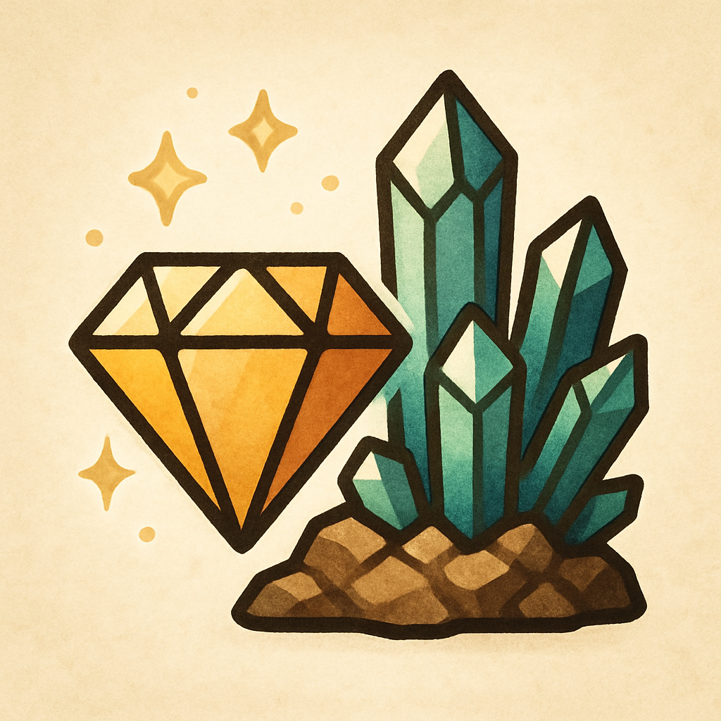 Gemstone and mineral icon