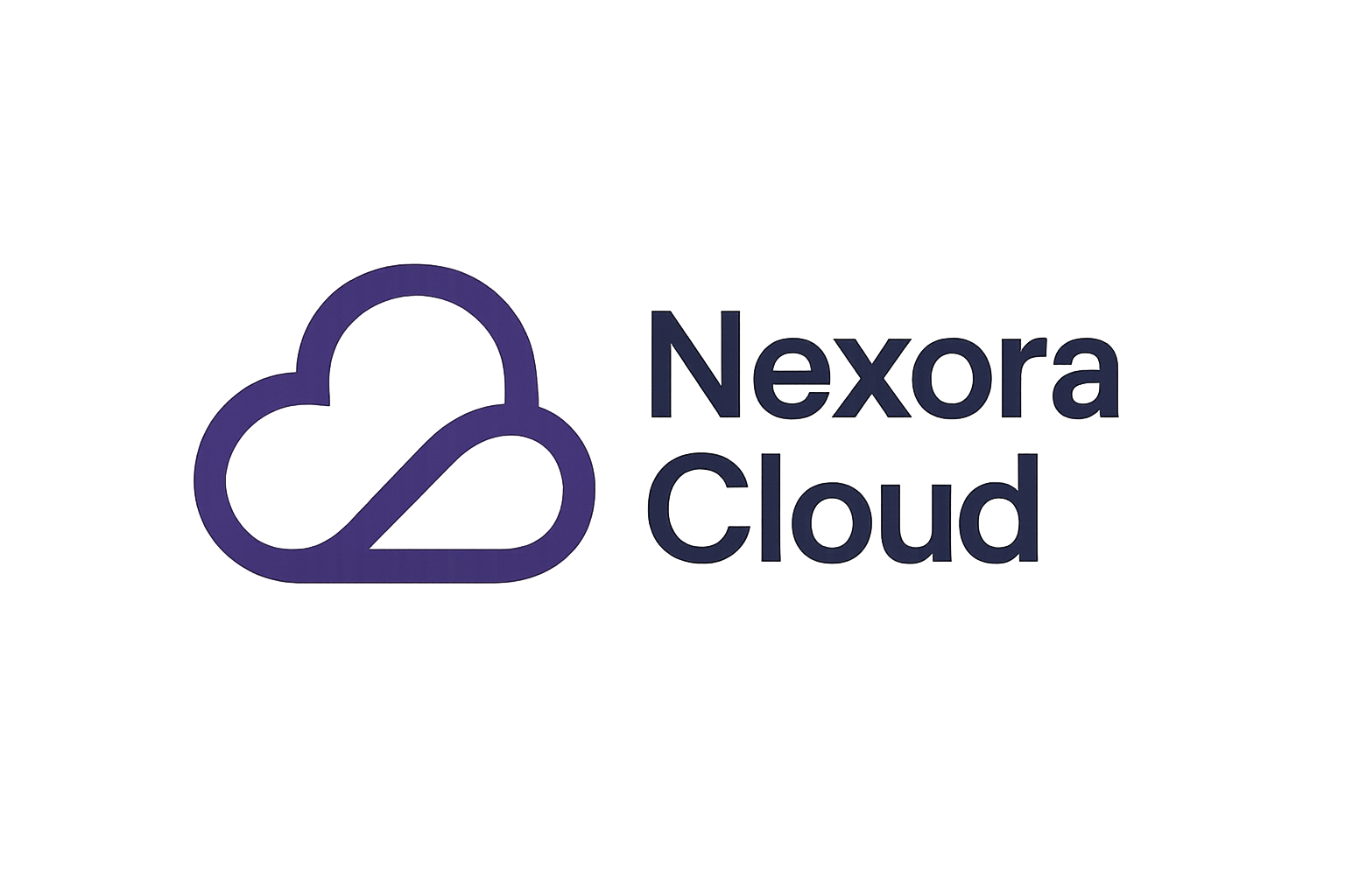 Placeholder logo for Nexora Cloud, rounded abstract icon with modern sans-serif text