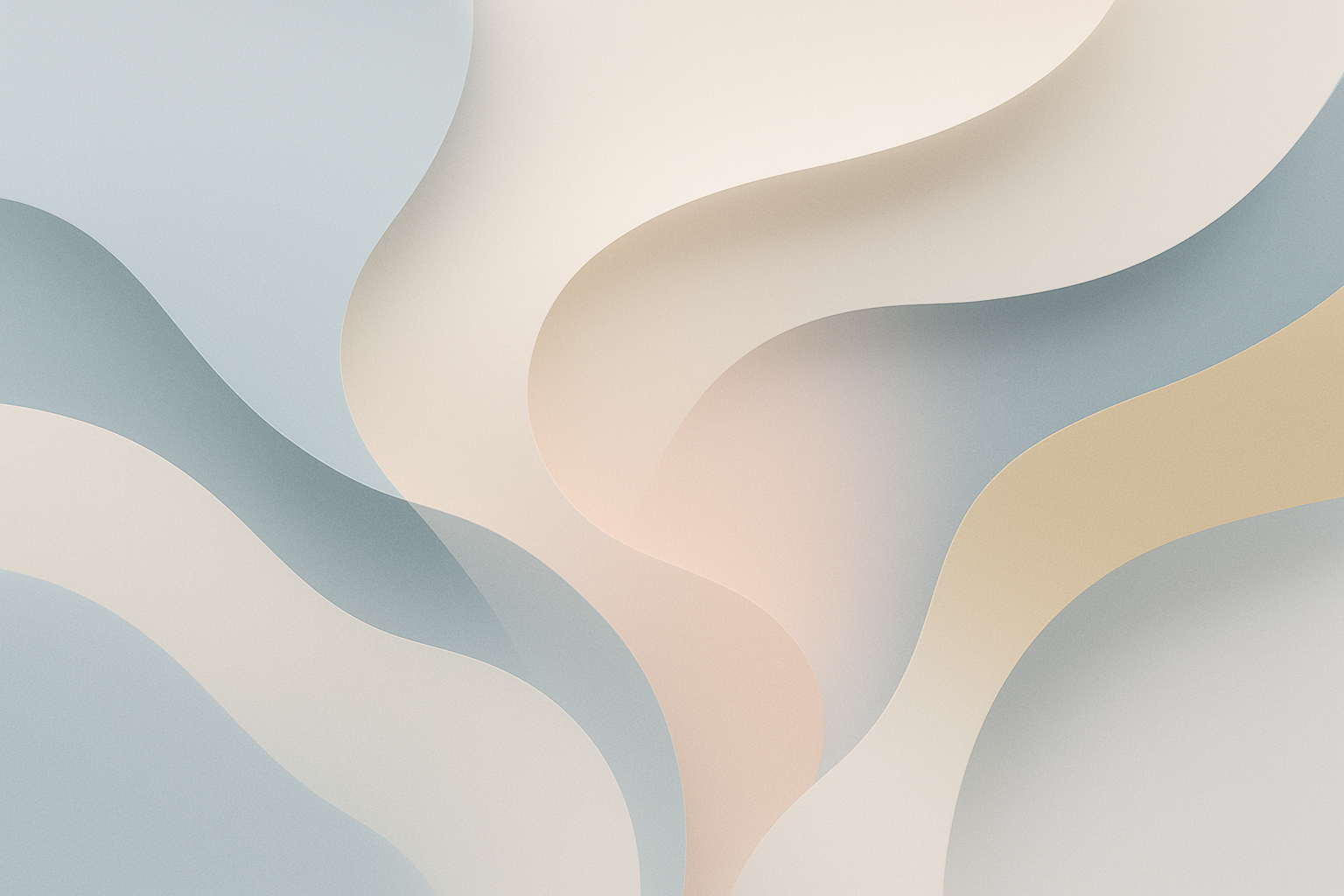 Modern abstract flowing shapes in a minimal palette