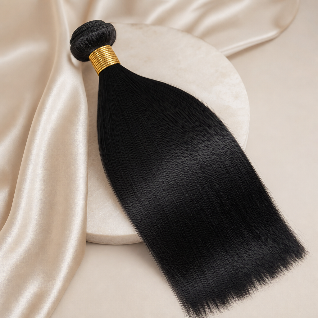 Luxury Double Drawn Straight Bundle 14"