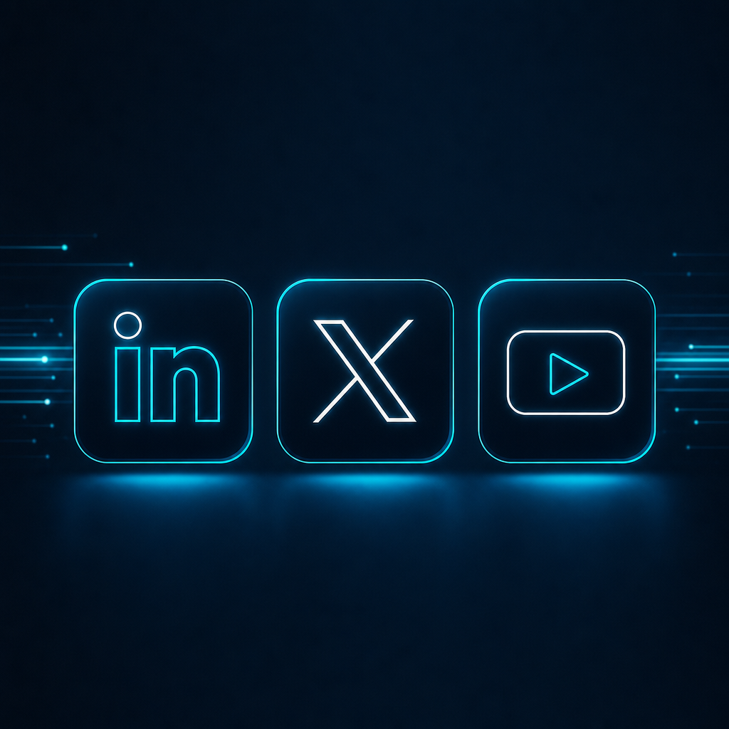 Conjunto de iconos modernos para redes sociales corporativas