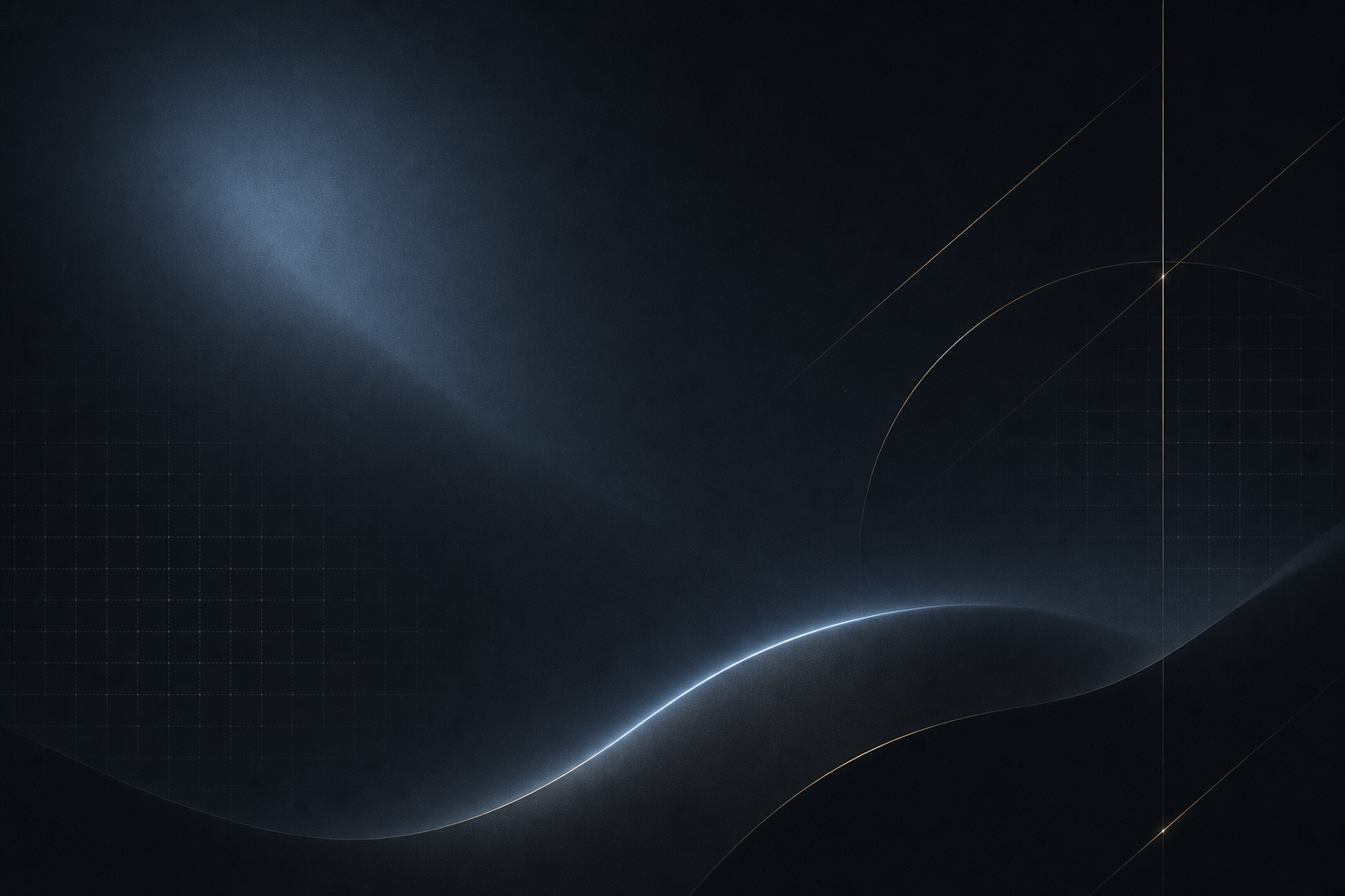 Abstract dark editorial tech composition with soft gradients, subtle metallic line accents, and atmospheric depth