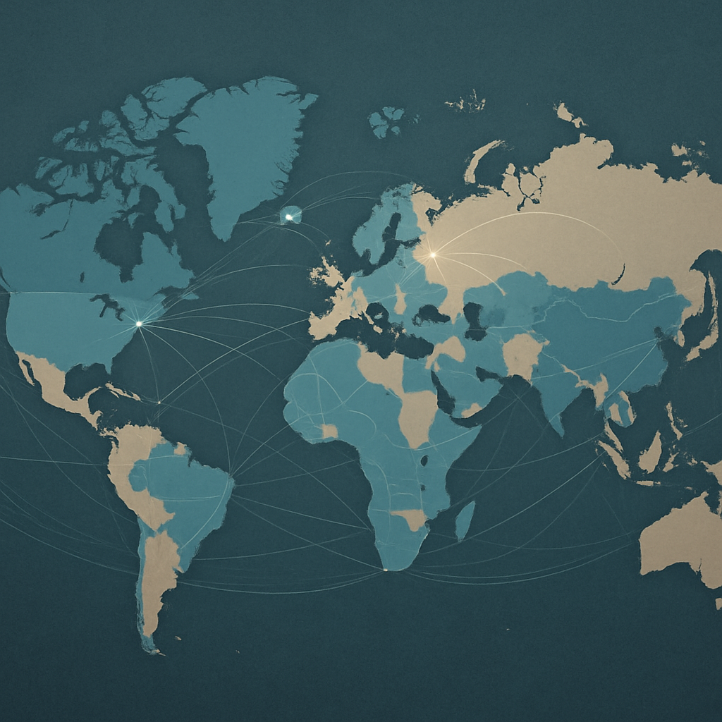 Global map visualization highlighting Peepoflye's worldwide reach