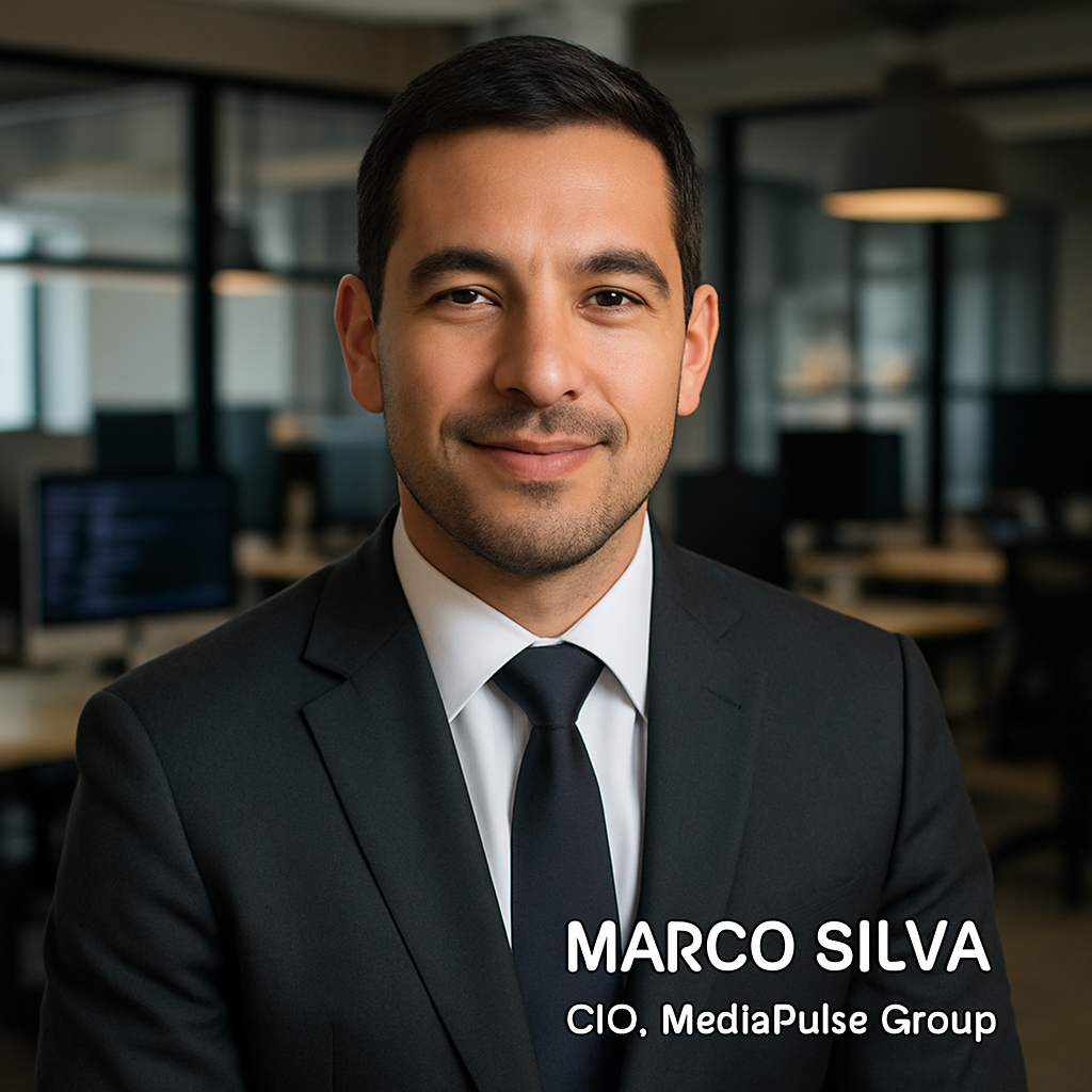 Portrait of Marco Silva, CIO, MediaPulse Group