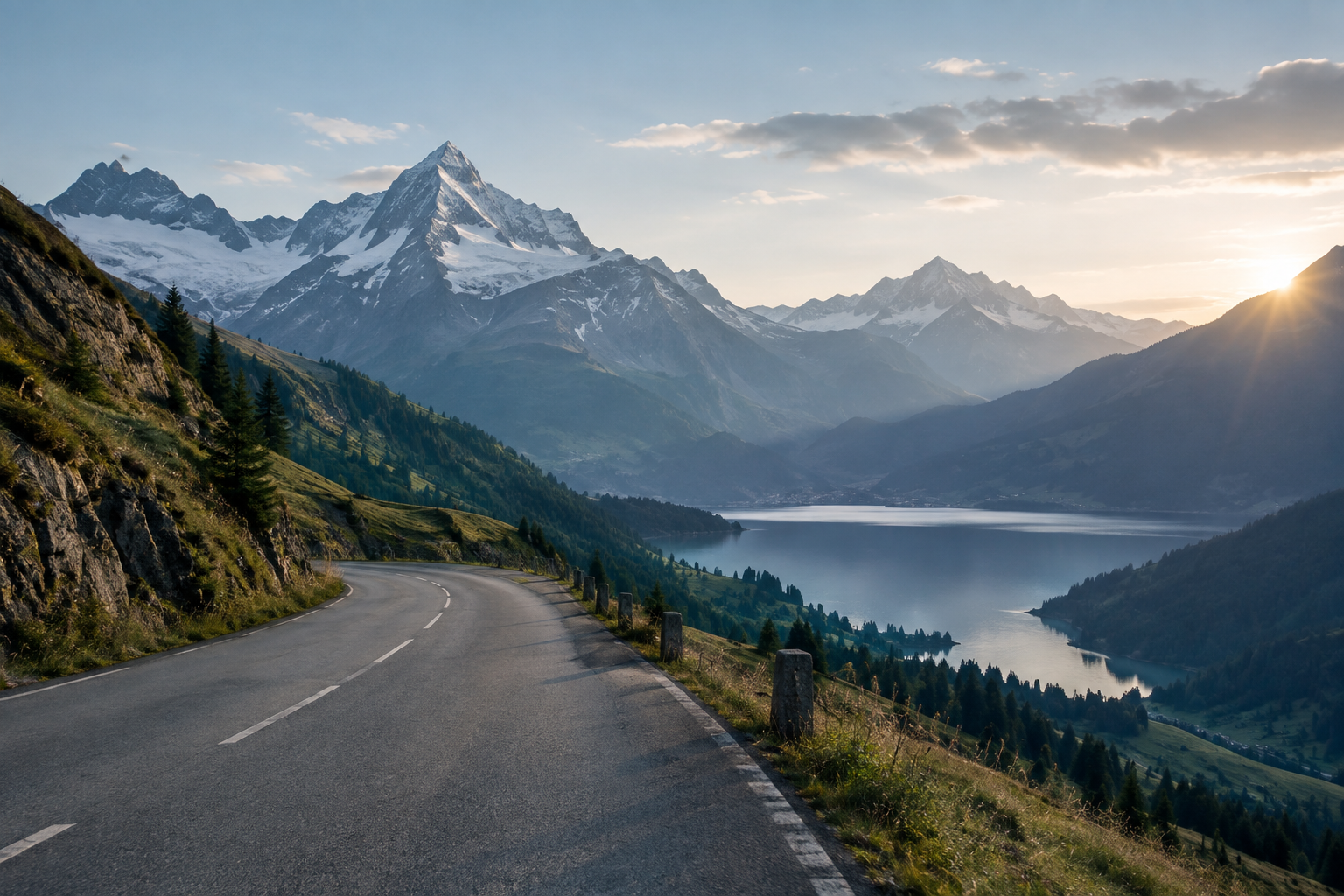 Scenic landscape representing Alps
