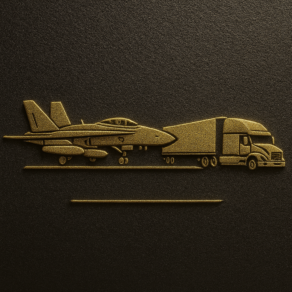 Military truck icon