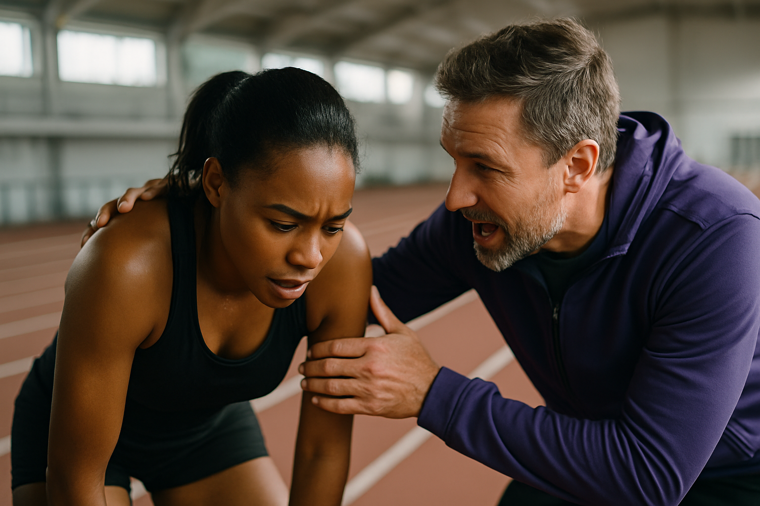 Encouragement and meaningful connections athlete support moment in sport