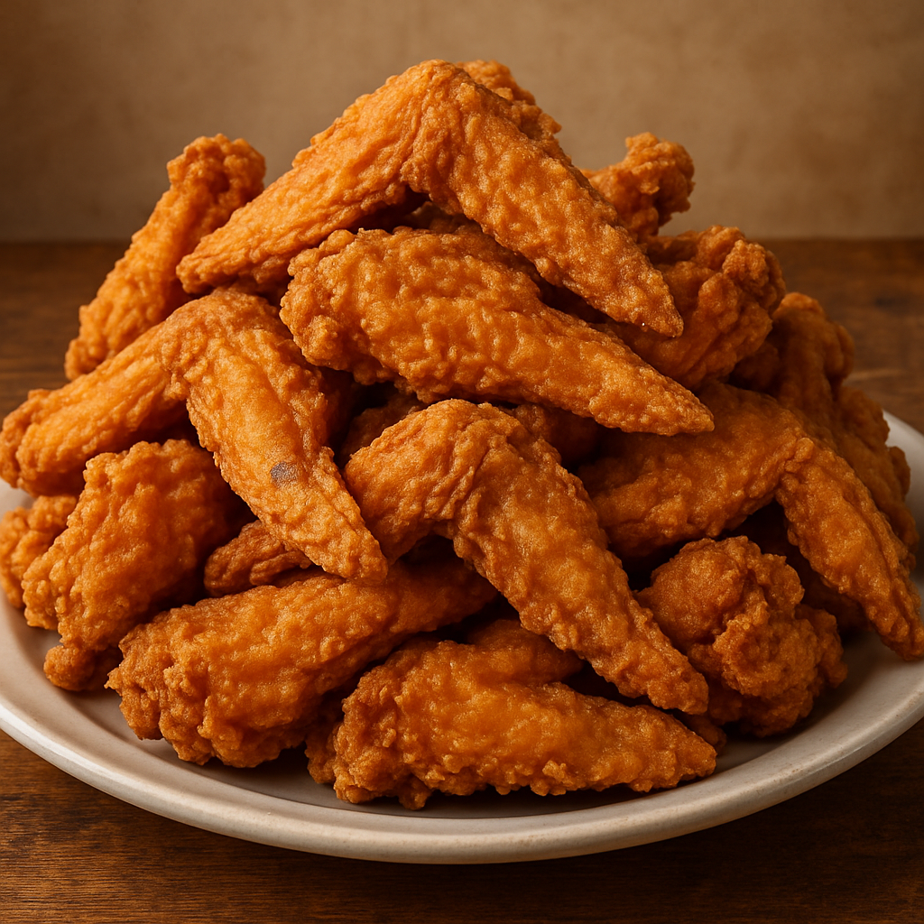 Crispy fried chicken whole wings