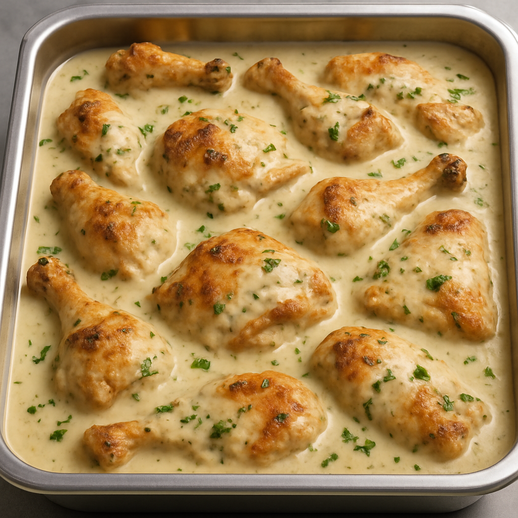 Smothered chicken in creamy gravy