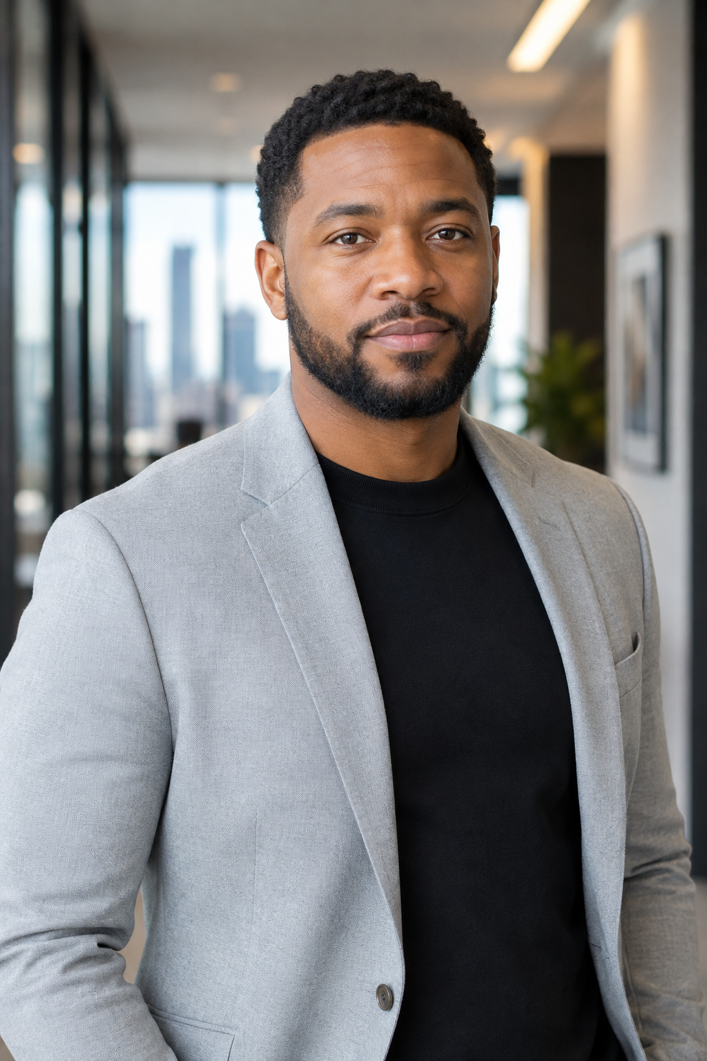 Darnell Coleman, investor consulting lead, in a light gray jacket with confident approachable posture