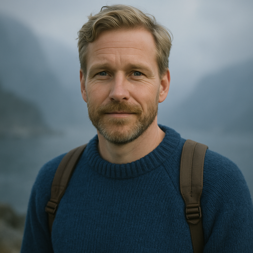 Portrait of Soren Dahl, traveler