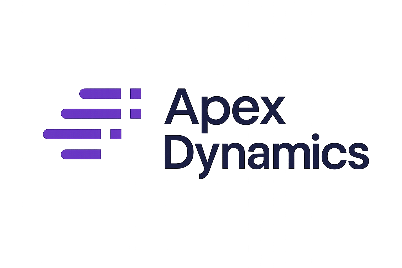 Apex Dynamics corporate logo in clean geometric typography