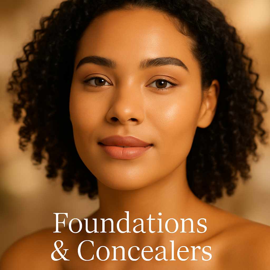 Model with flawless foundation and concealer makeup