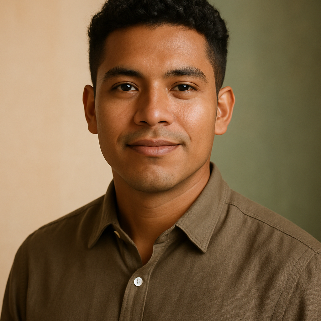 Retrato de David, alumno de agroecología