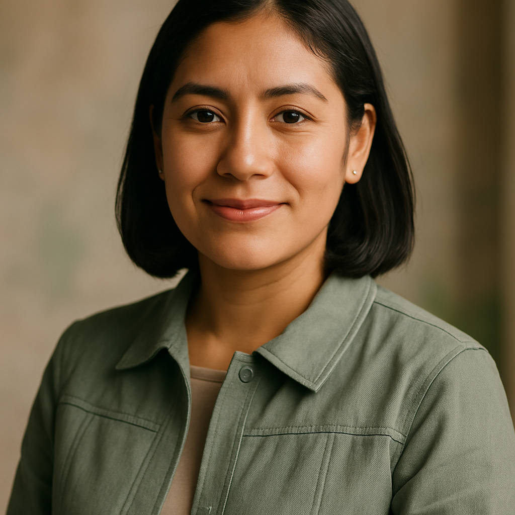 Retrato de Paola, alumna de bioconstrucción