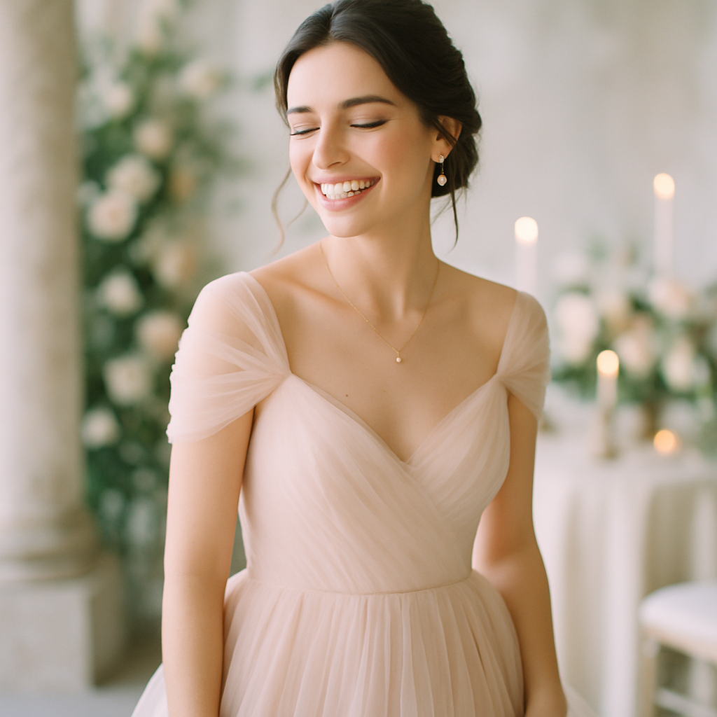 Portrait of wedding client