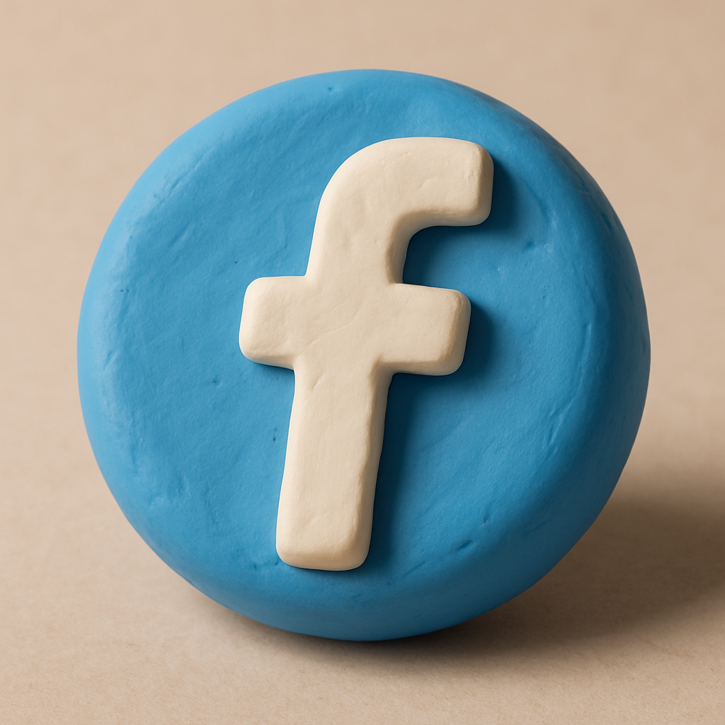 Clay style Facebook icon