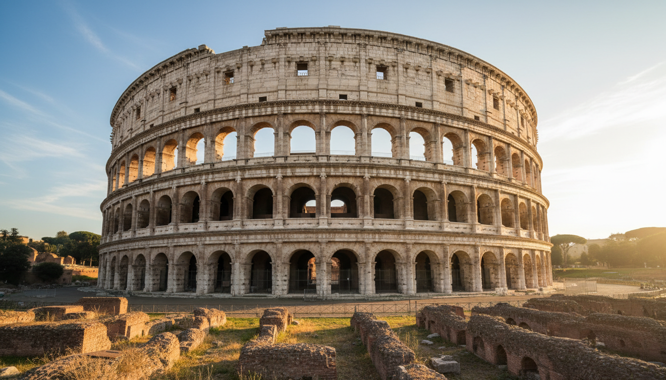 The Colosseum amphitheater in Rome